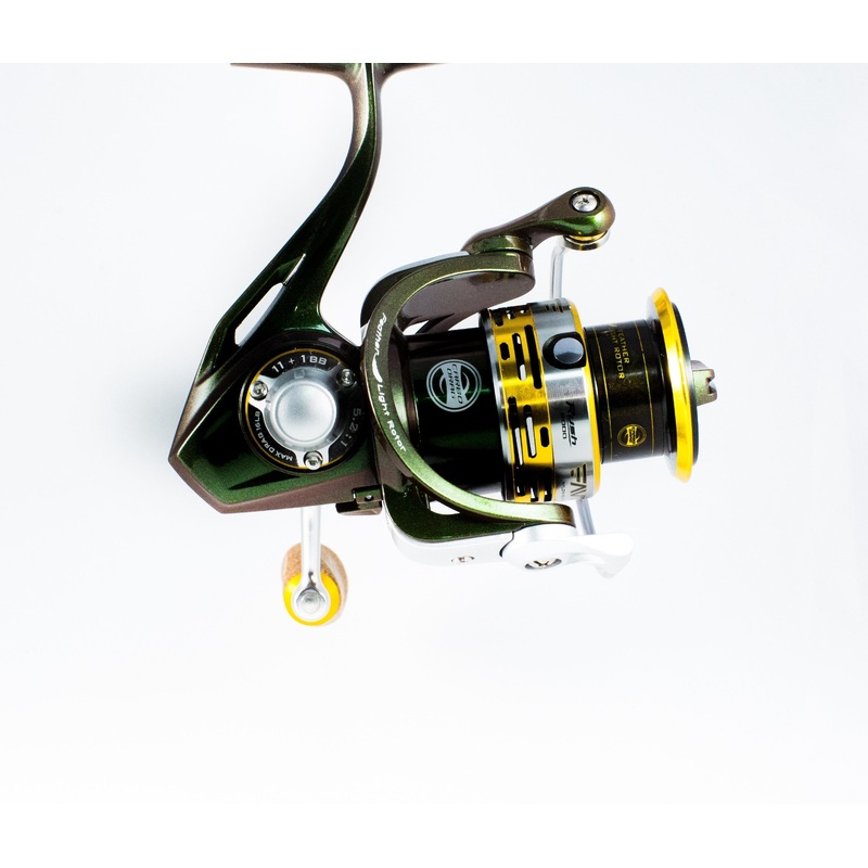 Favorite Fishing Rush Spinning Reel Green/Gold 5.2:1 2500 Green/Gold RUH2500