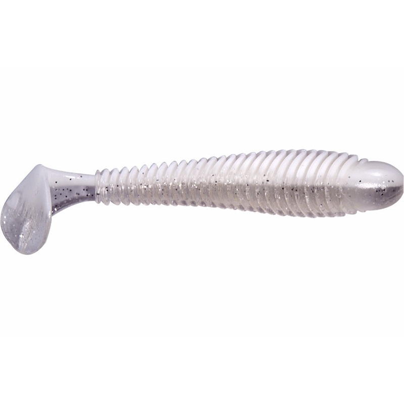 Googan Baits Saucy Swimmer Soft Bait White Pearl Shad