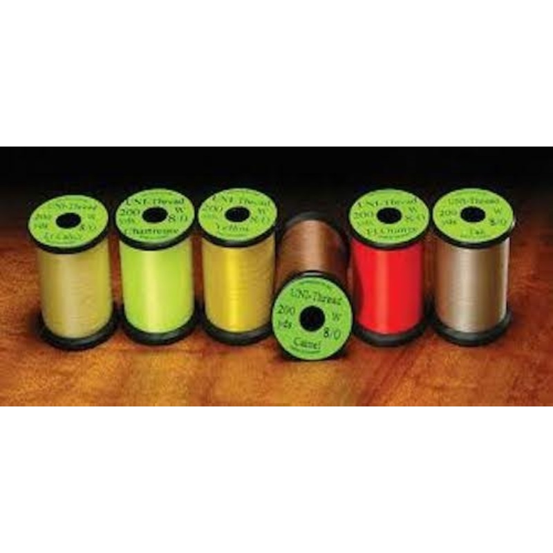 Uni-Thread by Uni 8/0 Fly Tying Material - Black - 200 Yards