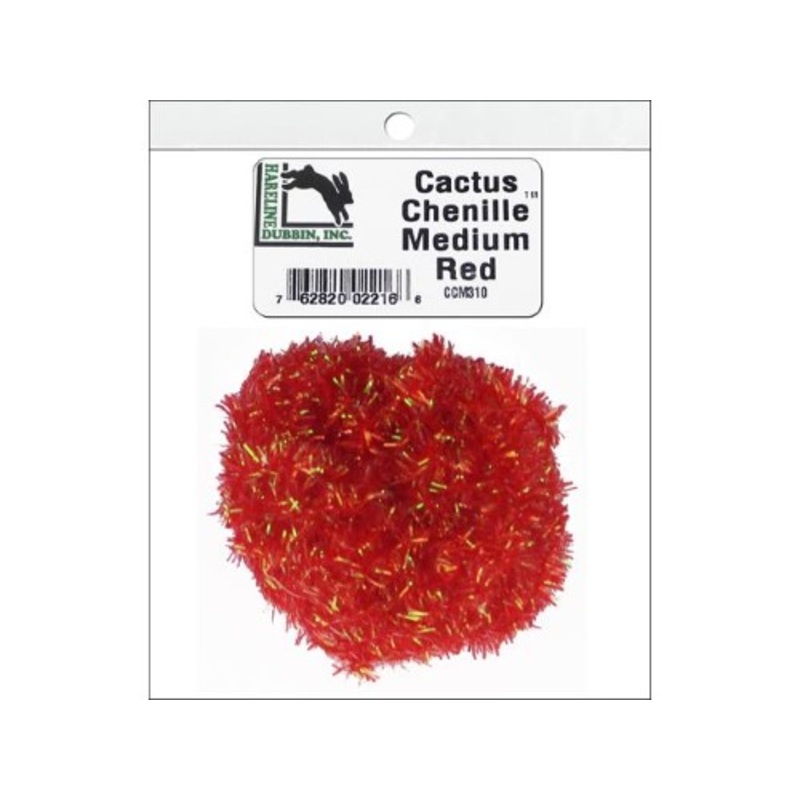 Hareline Dubbin Cactus Chenille | Red; Medium