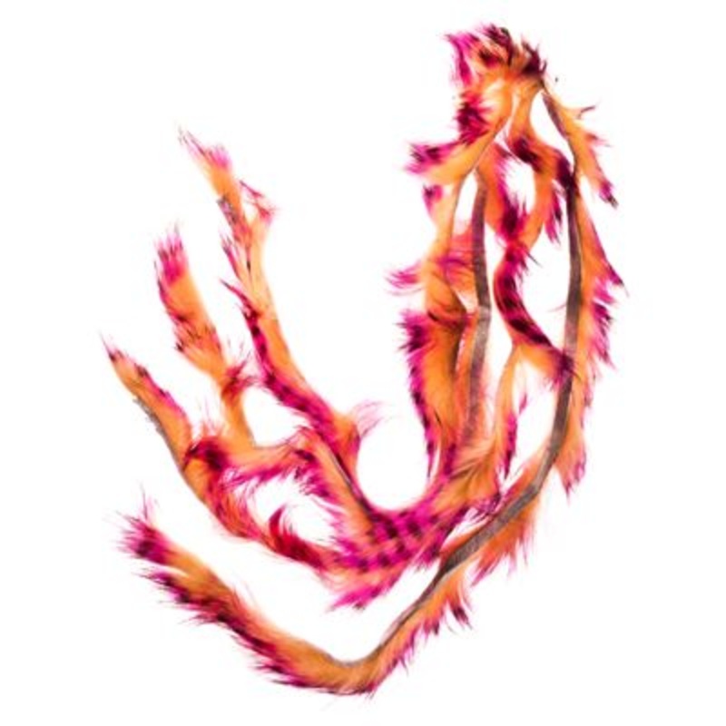 Tiger Barred Rabbit Strips - 1/8'' - Pink/brown/peach