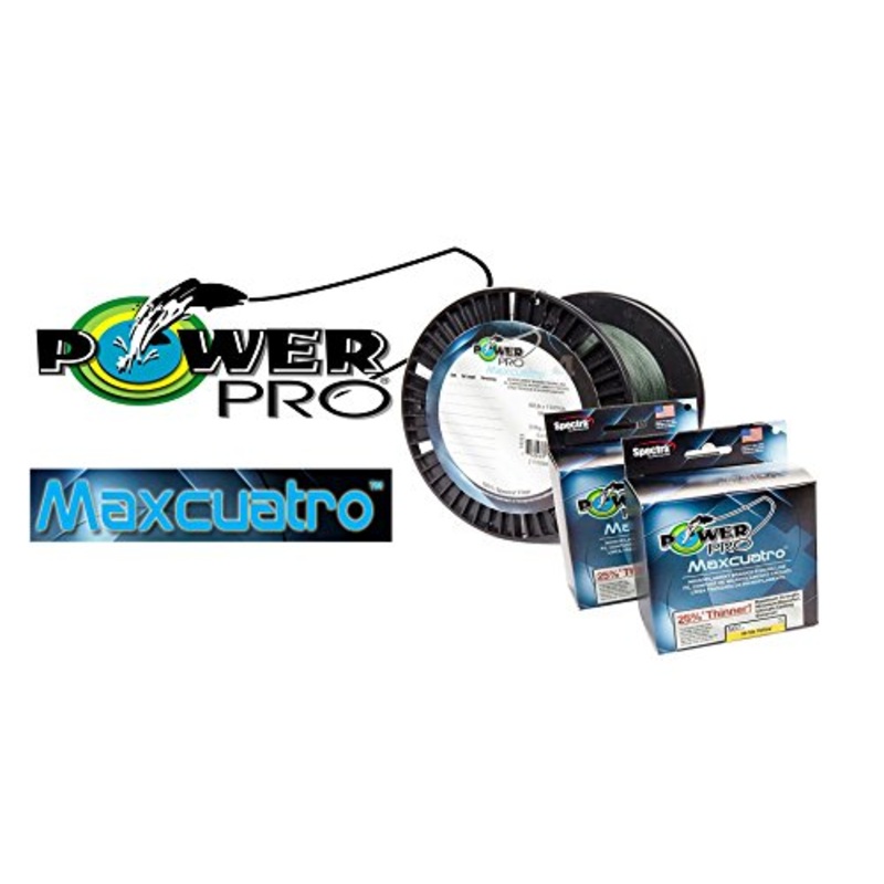 PowerPro Maxcuatro Braided Fishing Line 50lb 1500yds Moss Green