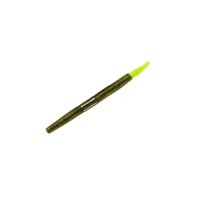 YUM Baits 4 Dinger Chartreuse Green & Pumpkin Fishing Lure