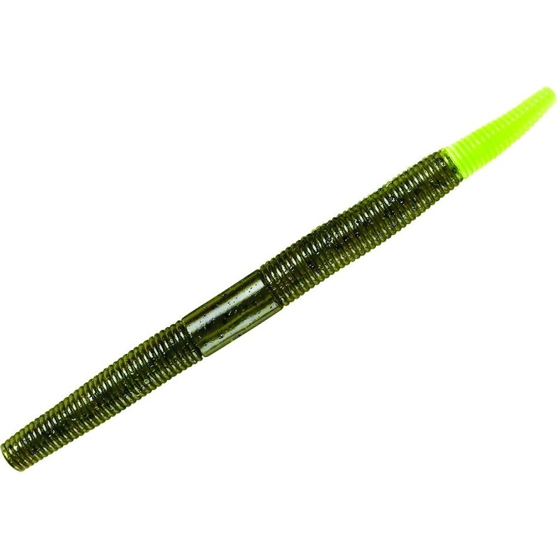YUM Baits 5 Dinger Chartreuse Green Pumpkin Fishing Lure