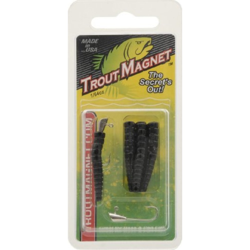 Leland Trout Magnet Replacement Jig Heads - 9 Piece Pack Black