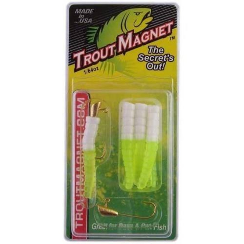 Leland Trout Magnet Replacement Jig Heads - 9 Piece Pack White/Chart