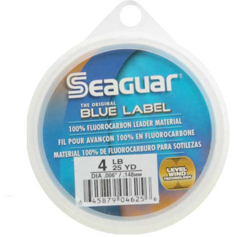 Seaguar 04FC25 Blue Label Saltwater Fluorocarbon Leader- 4 Lb Tested