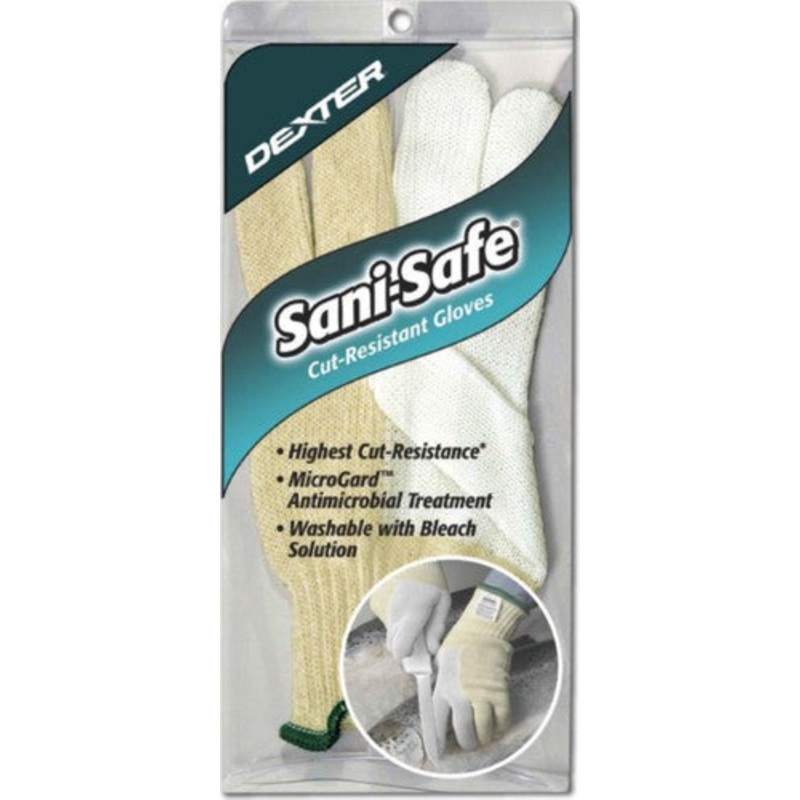 Dexter Russell SSG1-M SANI-SAFE Medium Cut Resistant Glove - Blended Material Yellow/White