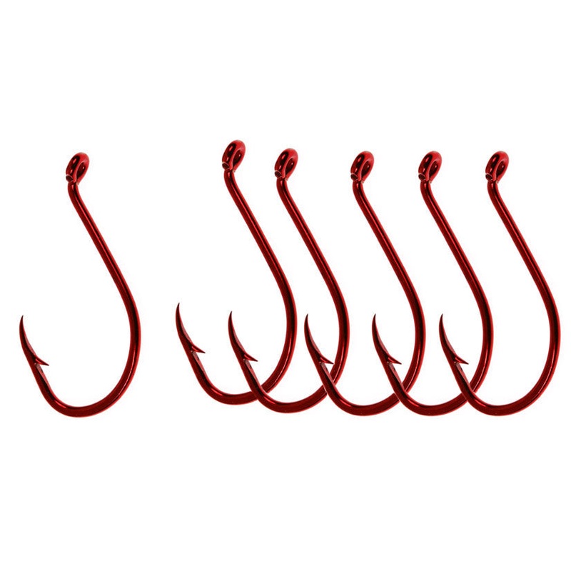 Gamakatsu Big River Bait Hooks (6 Ct) - Red - 3/0