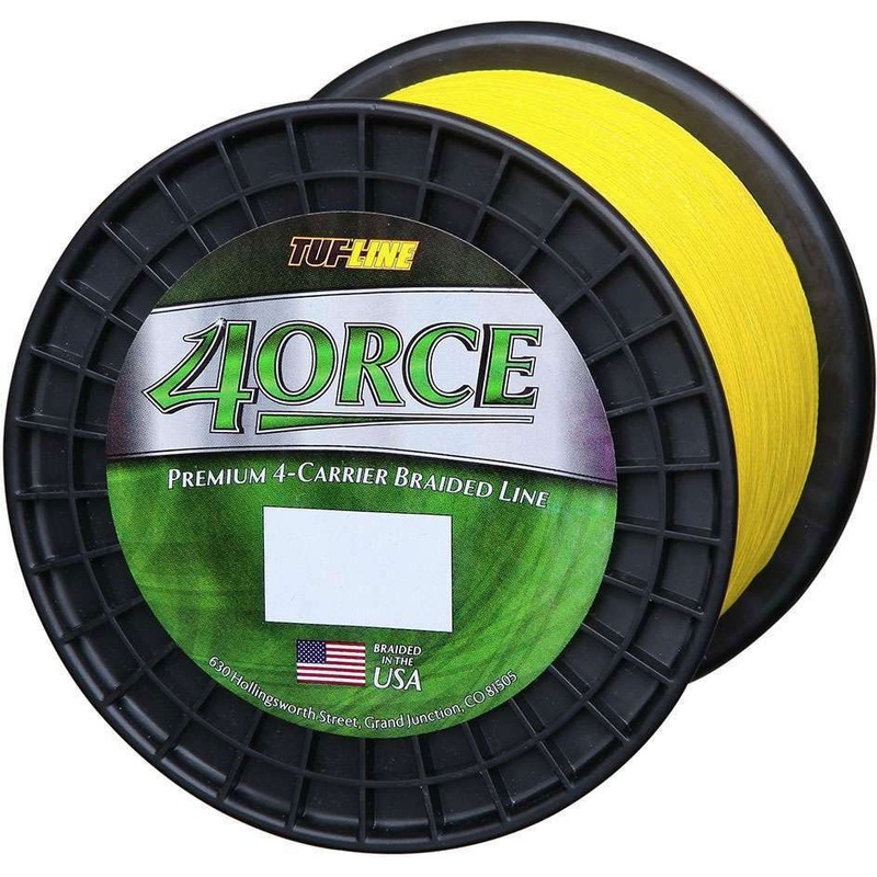 TUF-LINE 4ORCE Braid - Yellow - 2500 Yd. (40 Lb. - 65 Lb.) 50 Lb.