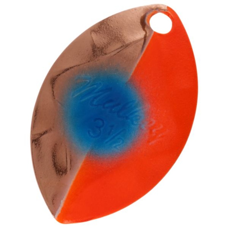 Yakima Bait Mulkey Spinner Blades - 1-1/8 - Copper Flame Blue Dot