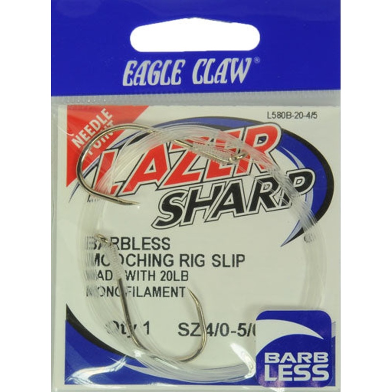 Eagle Claw Lazer Barbless Mooching Rig 20 Lb Slip