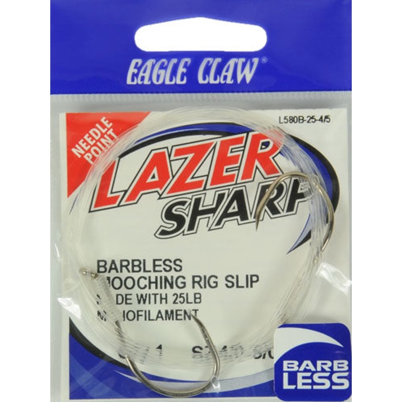 Eagle Claw Lazer Barbless Mooching Rig 25 Lb Slip