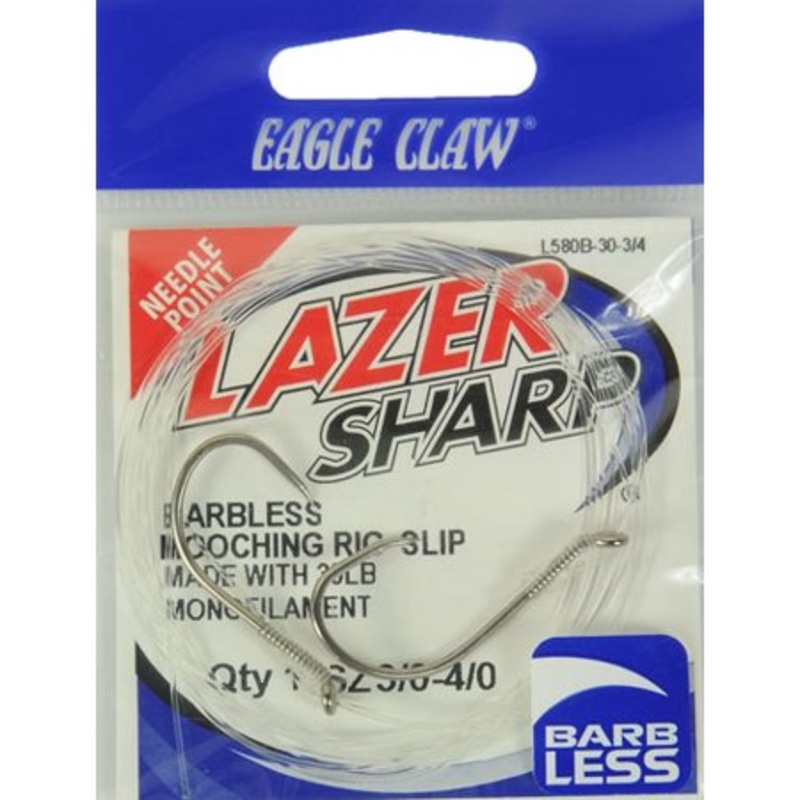 Eagle Claw Lazer Barbless Mooching Rig 30 Lb Slip