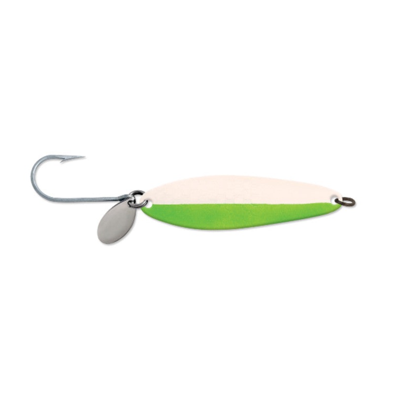 Luhr Jensen Coyote Spoon - Everglo/Flo Green Stripe - 3-1/2'