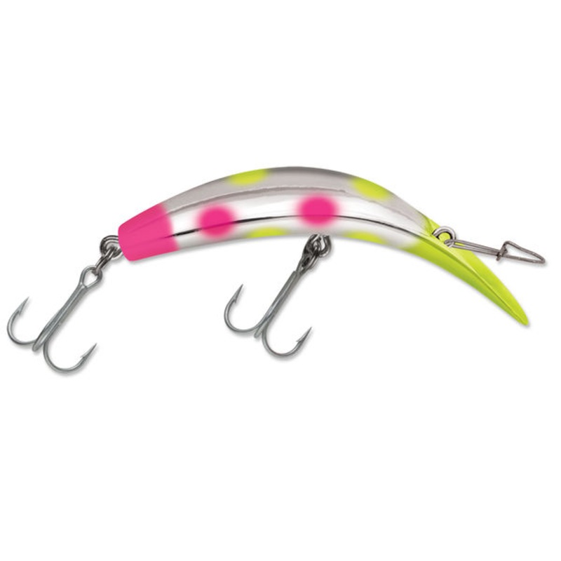 Luhr-Jensen Kwikfish Crankbait (Rattle) Chartreuse Pink Dot