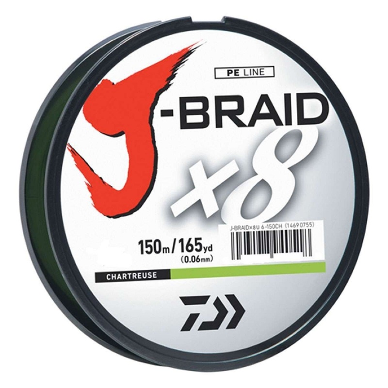 Daiwa J-Braid Chartreuse Filler Spool - 150M 15 ZZZ