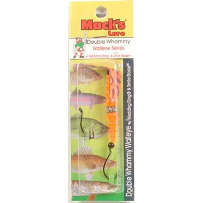 Mack's Double Whammy Walleye Rig - 1.5 - Orange Black Tiger