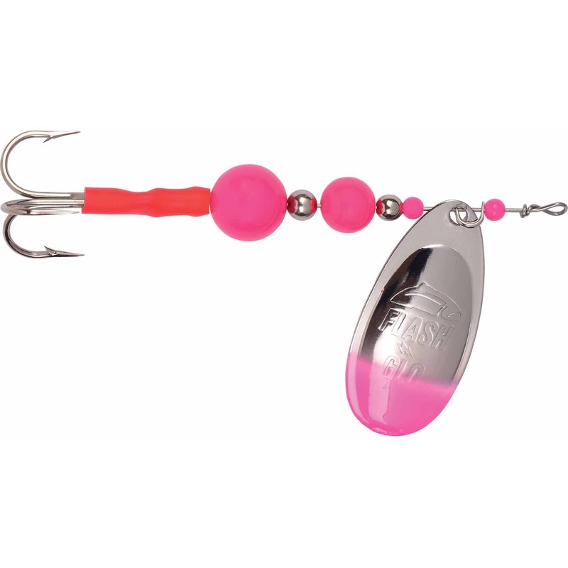 Yakima Bait Flash Glo Casting Spinner 1/4 Oz Nickel Pink ZZZ