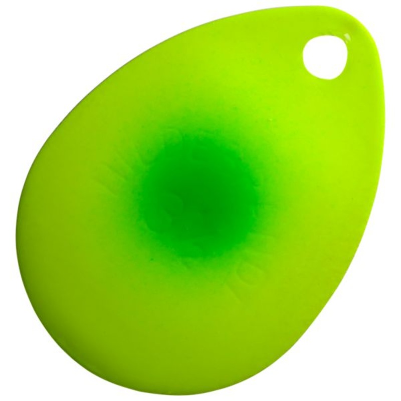 Yakima Bait Hildebrandt Blades 3.5 2-Pak Chartreuse Green Dot Candy Back
