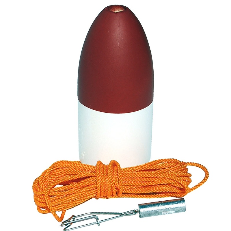 Danielson Crab Trap Float Set|1/4" x 50" Poly|Red & White