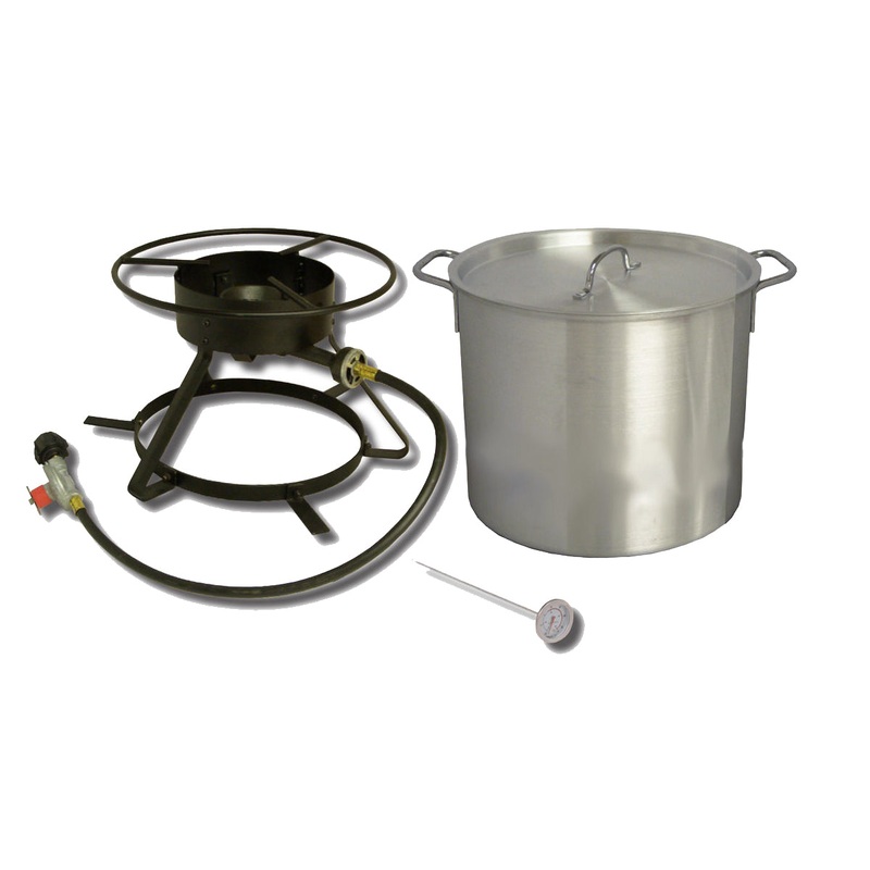 King Kooker Coastal Boiling Outdoor Cooker & 42 Quart Boiling Pot Combo