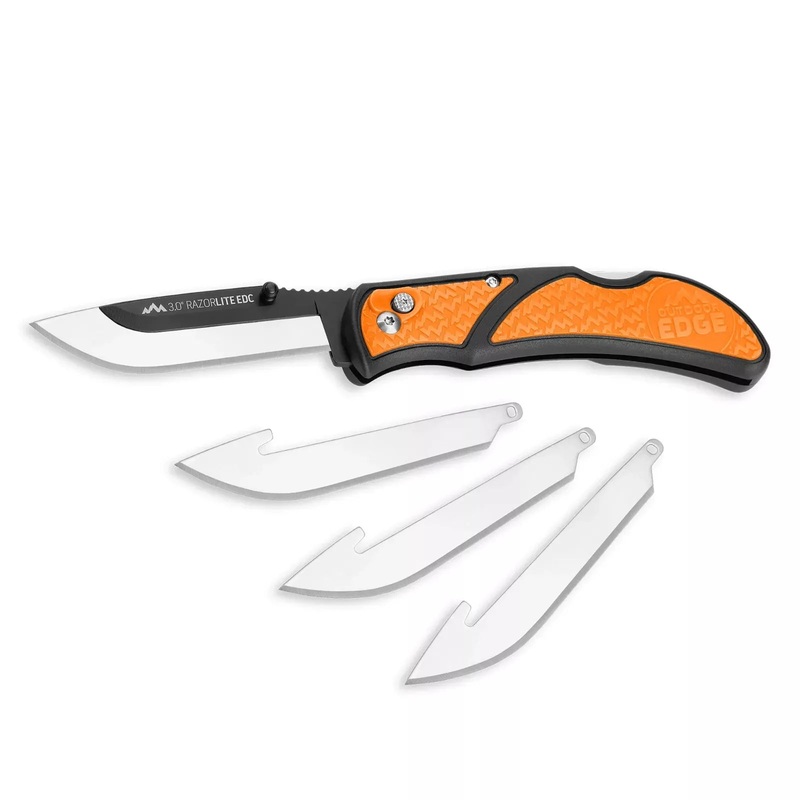 Outdoor Edge 3.0 Razor-Lite EDC Orange Replaceable Blade Folding Knife