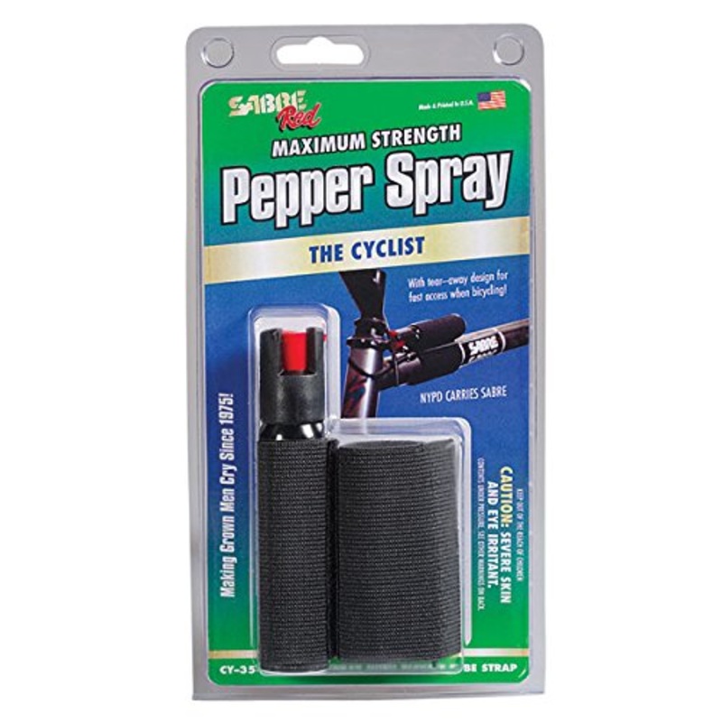 Sabre 3-In-1 Pepper Spray - Advanced Police Strength - Cyclist With Adjustable Bike Strap ZZZ