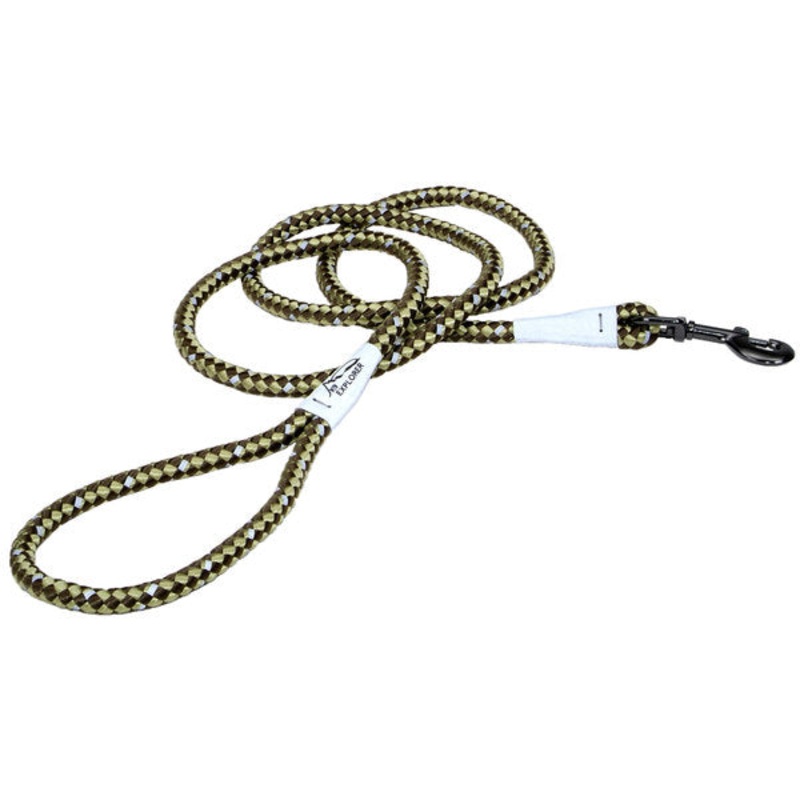 K9 Explorer Braided Rope Reflective Dog Leash Fern 6-Ft Long 1/2-In Wide