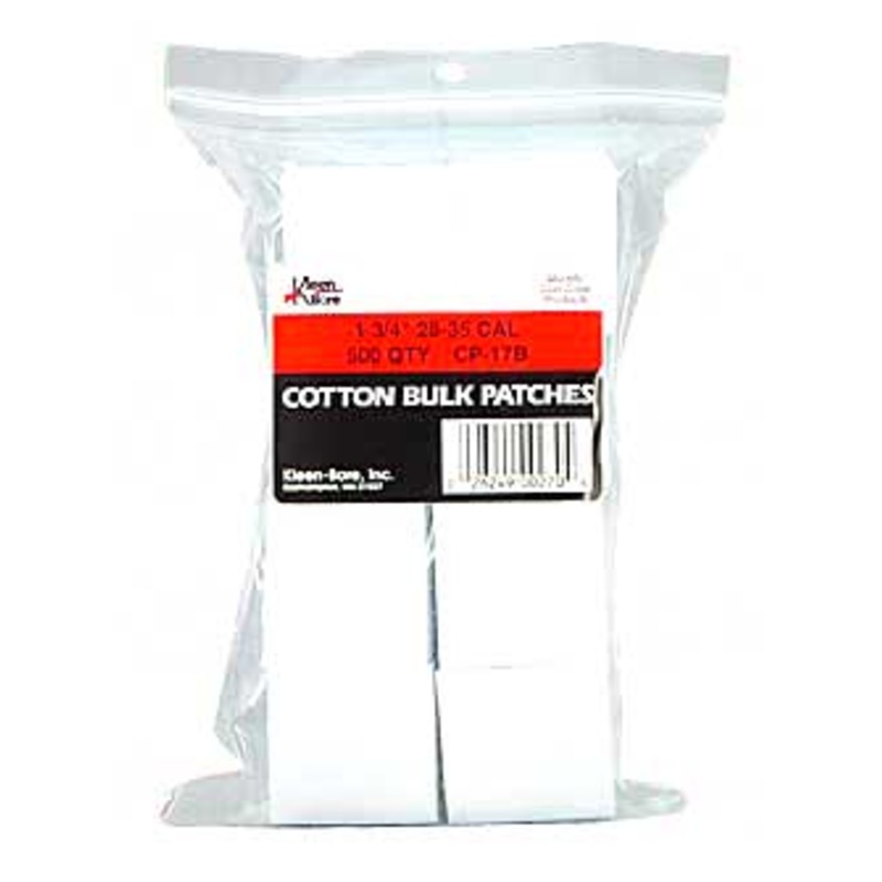 Kleen-Bore Super Shooter Cotton Patches Cleaning Patches 1.75 .28-.35 Cal