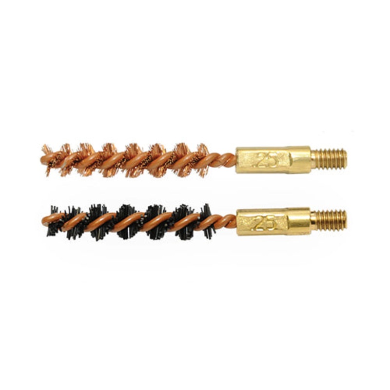 Otis Technology 6.5Mm Bore Brush 2 Pack 1 Nylon & 1 Bronze 8-32 Thread