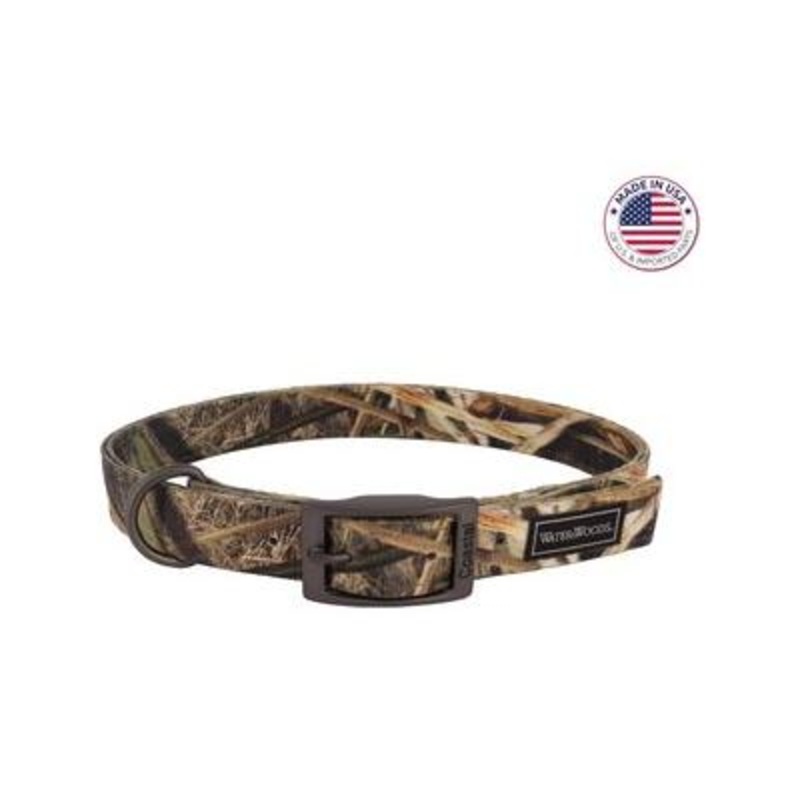 Water & Woods Double-Ply Patterned Hound Dog Collar Shadow Grass Blades Large: 26-In Neck 1-In Wide