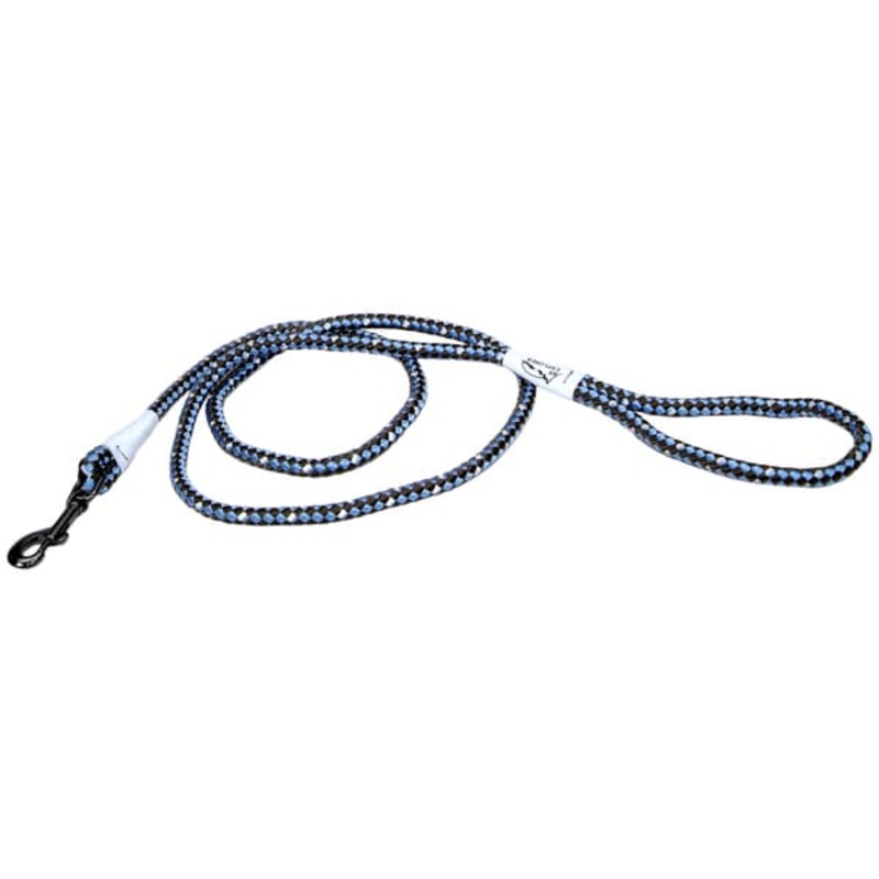 K9 Explorer Braided Rope Reflective Dog Leash Sapphire 6-Ft Long 1/2-In Wide