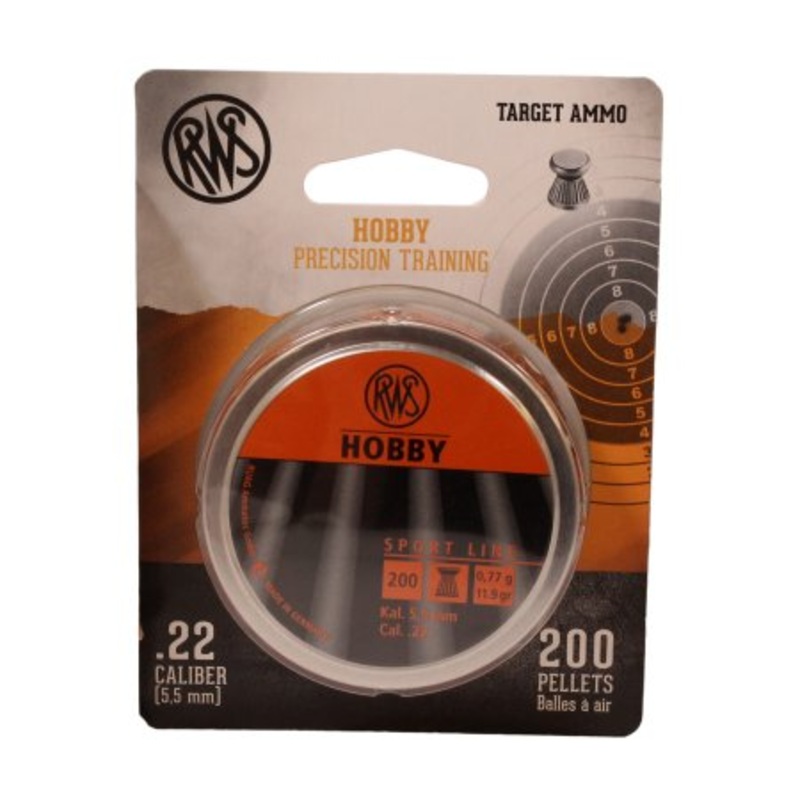 RWS Hobby .22 Cal 11.9 Grains Wadcutter 200ct 0.22