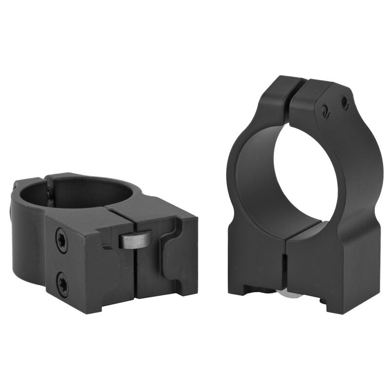 Warne 1R7M Ruger M77/Hawkeye/Redhawk 1 Scope Rings Medium Height 2-Piece Black Finish