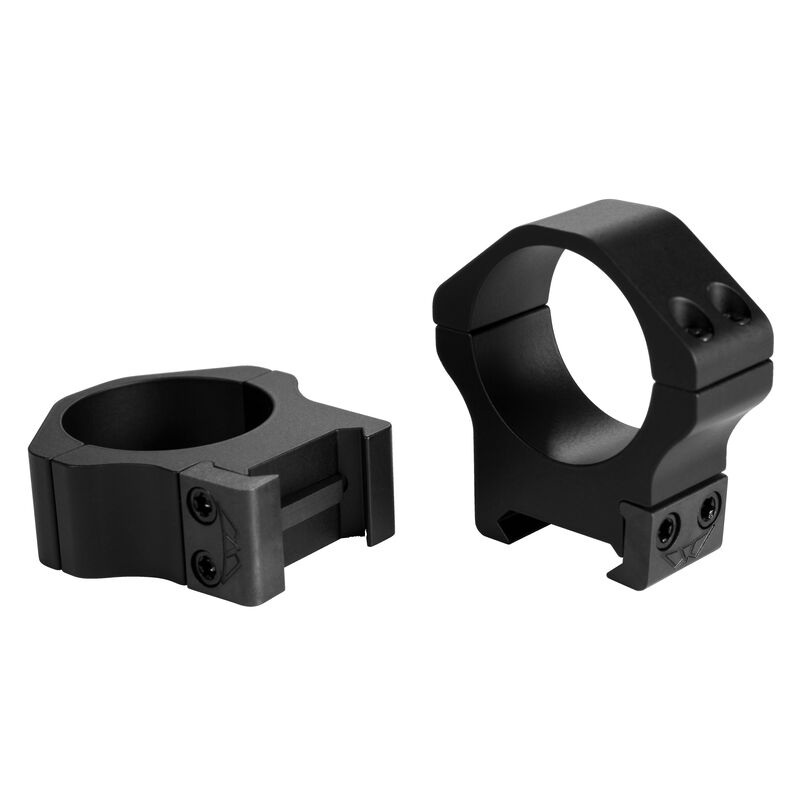 Warne Maxima Horizontal Fixed Attach Weaver/Picatinny Style Scope Ring 1 Tube Medium Height Matte Black Finish