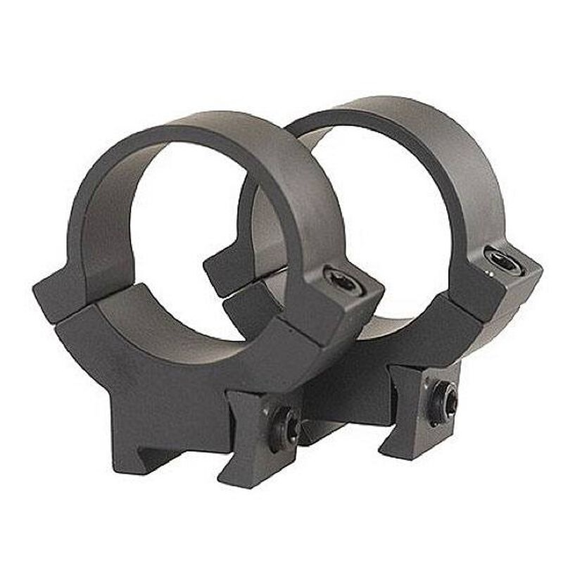 Warne Scope Mounts 7.3/22 Rings Fits 3/8 or 11mm Integrated Dovetail Rail 1 Tube Diameter Medium Height Solid Steel Matte Black Finish 721M