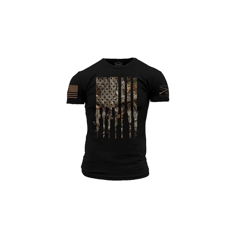 Grunt Style Realtree Edge Rifle Flag T-Shirt Men's