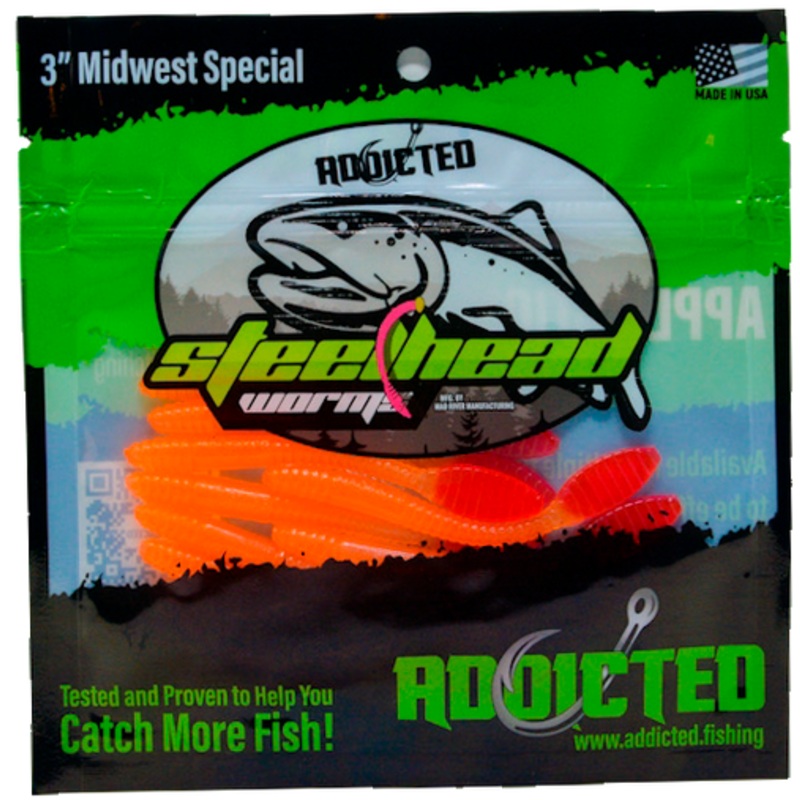 Addicted Fishing Handy Worms - 3 Midwest Special