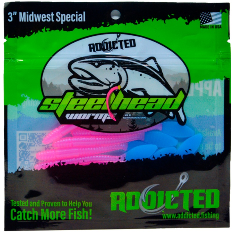 Addicted Fishing Sloppy Smith Worms - 3 Midwest Special