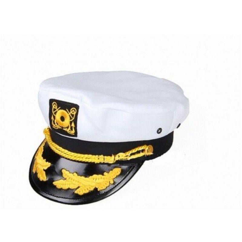 Dorfman Pacific Nautical Hat-White Plastic Snapback