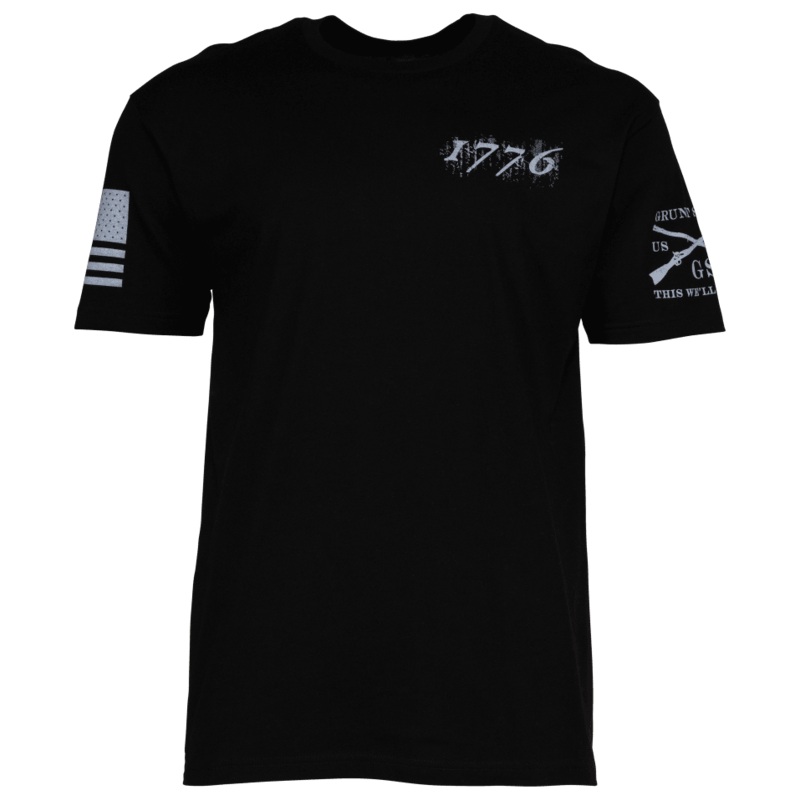 Grunt Style 1776 Flag Tee|Black|M|L|XL|S