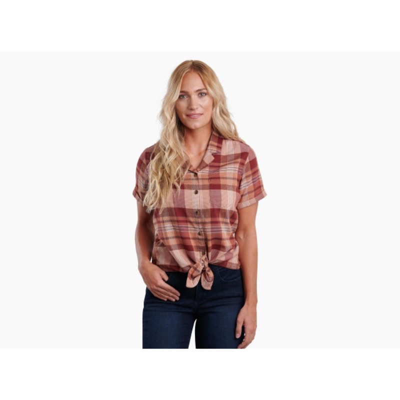 KUHL Women's Elsie SS|Sandstone Plaid|M|S