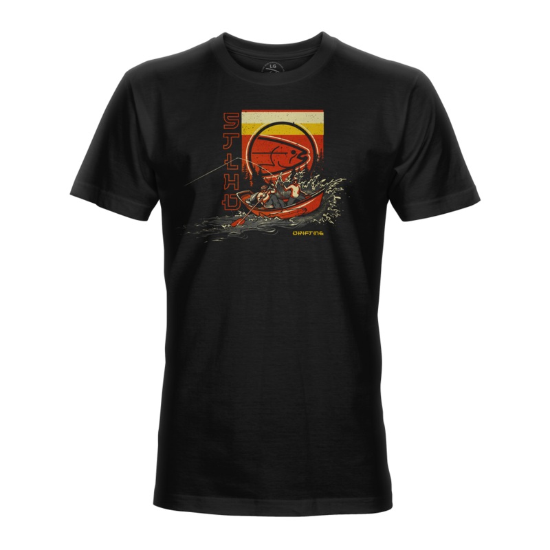 STLHD Men's Drifting Tee|Black|L|XL
