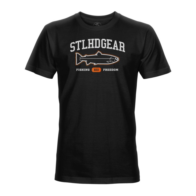 STLHD Mens Collegiate Tee|Black|L