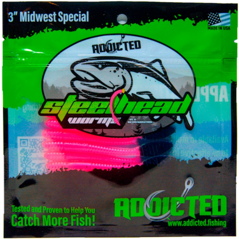 Addicted Fishing Copy Cat Worms -  3 Midwest Special