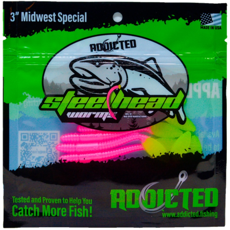 Addicted Fishing Disco Worms - 3 Midwest Special