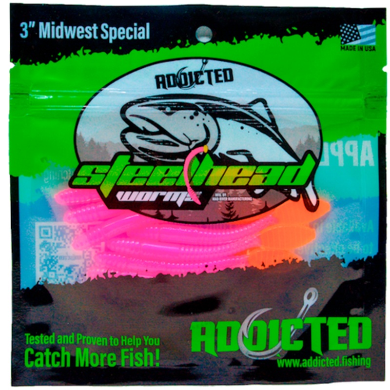 Addicted Fishing Shipe Worms - 3 Midwest Special