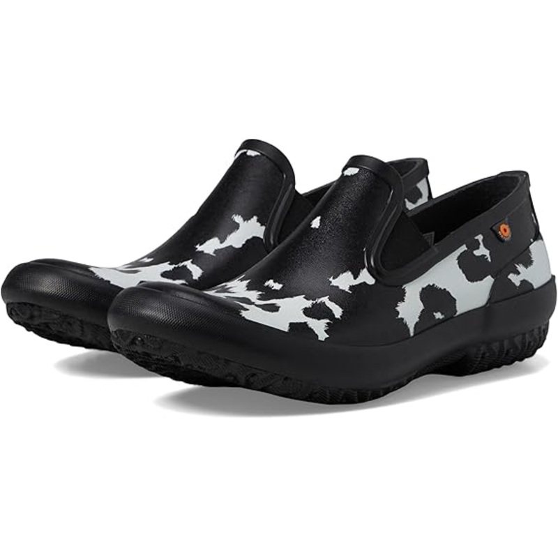 BOGS Patch Slip-On - Cow|Black/White|7|8|9|10