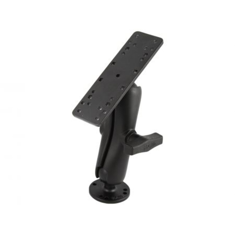 Humminbird RAM Mount 1.5 Inch Ball Mount with Double Socket Arm Round and Rectangle Base (RAM-111U)